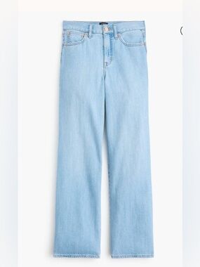 Light-feel wide-leg cropped jean